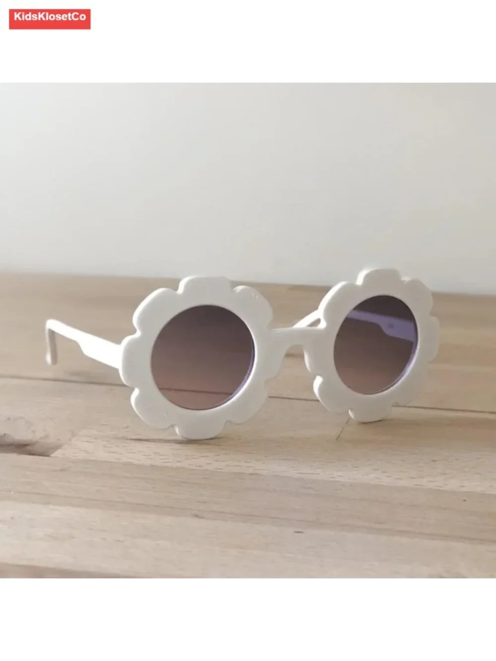 Toddler Flower Sunglasses UV400 Protection Spring Hinge Plastic Frame Age 3-8